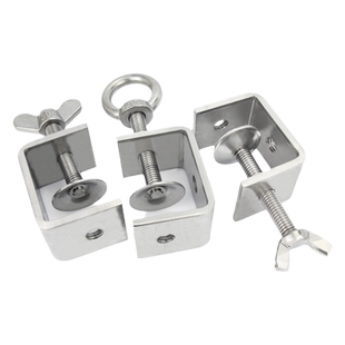 金超304不锈钢老虎卡子 U型夹 C型夹 钢管方形夹具手拧吊环夹紧器