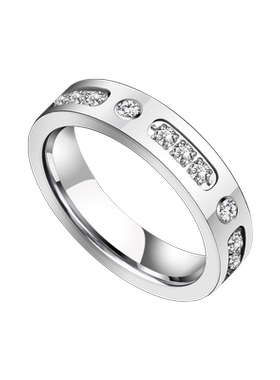 莫桑石戒指男高级感轻奢单身食指