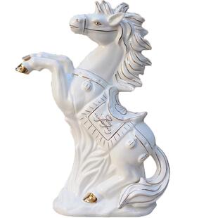 2026年生肖马摆件高级感马到成功马摆件吉祥物白马招财客厅装饰品