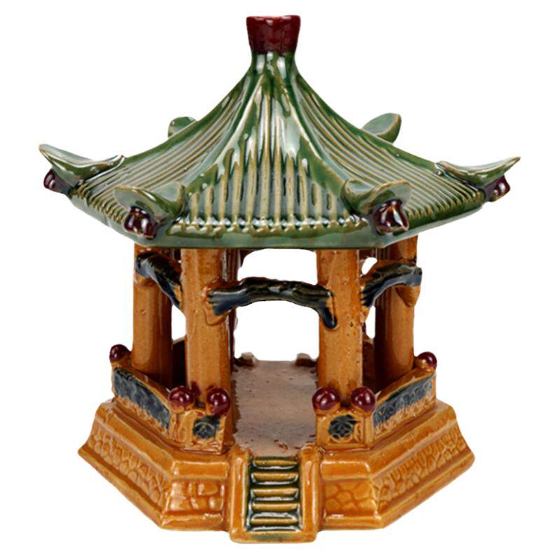 陶瓷凉亭造景装饰品小摆件