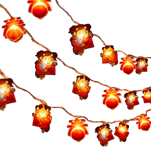 马年春节发光led小彩灯串灯装饰灯挂饰过新年小灯笼室内阳台大门