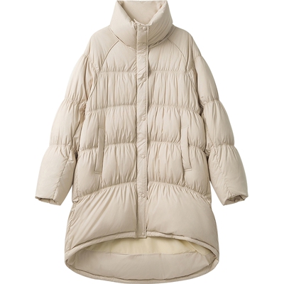 【播奥莱】播 bo 商场同款中长款宽松冬鸭绒羽绒服女BDR4RD2504