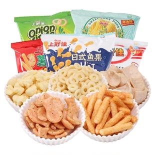 上好佳鲜虾片袋装零食大礼包薯片薯条鲜虾条整箱解馋小吃休闲食品