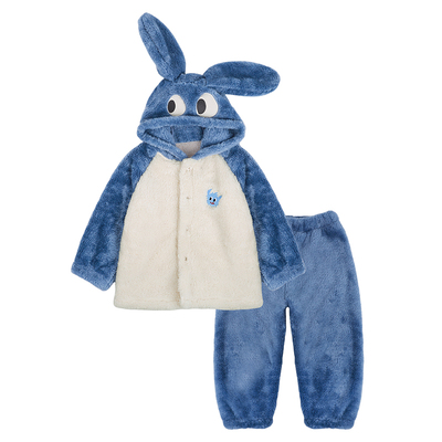 儿童睡衣秋冬男童珊瑚绒家居服2025冬季新款小男孩a类居家服加厚