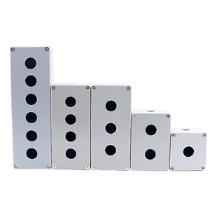 22MM按钮开关5铝合金1孔2位3三急停P控制接线盒6子金属铸铝防水启