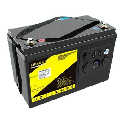 LiitoKala DC-12V 150ah 正面可充电lifepo4电池组逆变器5V PD