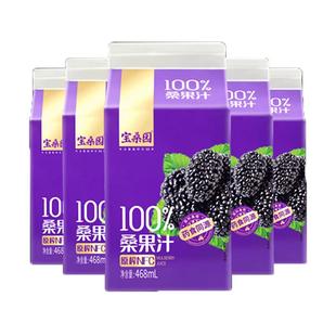 宝桑园100%桑葚汁NFC果汁农科甄品纯桑果汁原榨纯果汁礼盒