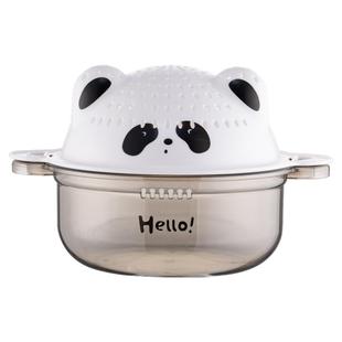 onlycook可爱熊猫水果沥水篮套装小号洗菜盆滤水篮双层漏盆卡通