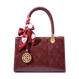 婚包女中年妈妈款结婚包礼物复古红色高级感手提包日常可用斜挎包