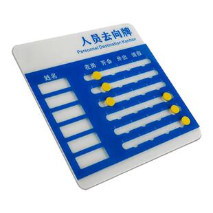 工作人员去向牌定制员工岗位牌在岗指示牌照片可更换动向通知牌办公室人员岗位去向牌出勤牌去向板