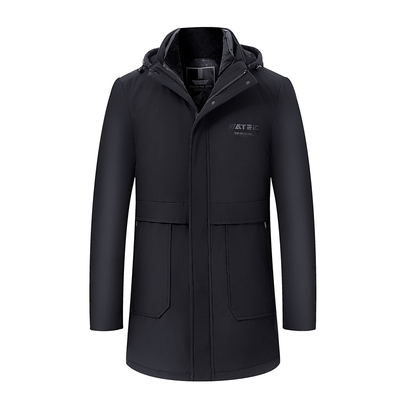 皮尔卡丹男加厚可拆卸羽绒服外套