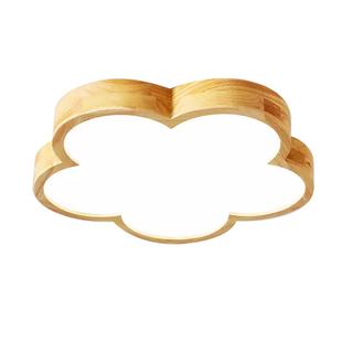 原木风LED吸顶灯简约现代儿童房主卧室餐厅房间大气智能实木灯具