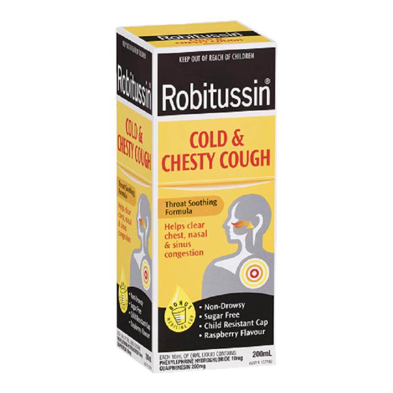 新西兰药房Robitussin感冒缓解清肺止咳双效液感冒咳嗽药200ml