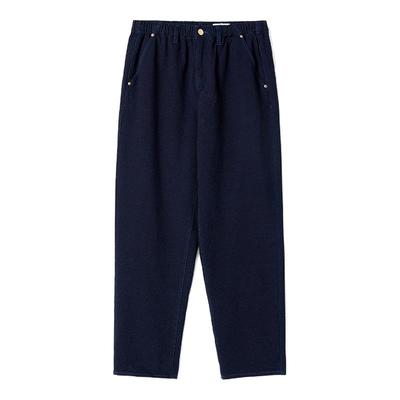 秋季针织布牛仔松紧腰锥裤