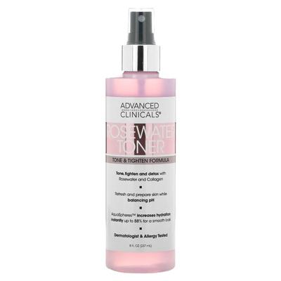 Advanced Clinicals玫瑰水胶原蛋白VC雅致补水爽肤水