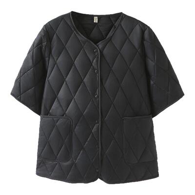 大码女装2024秋冬新款菱格棉服