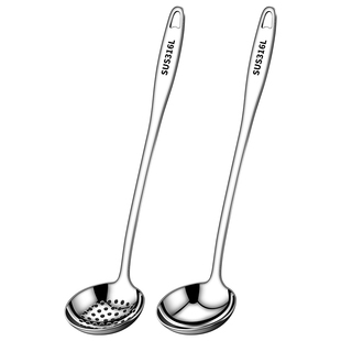 不锈钢汤勺316食品级家用长柄漏勺套装火锅盛汤勺子加厚厨房商用