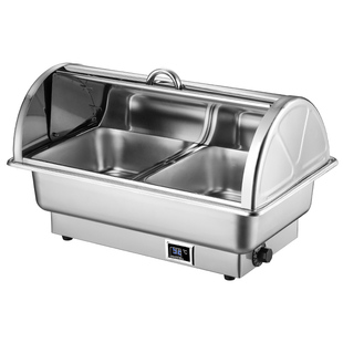 电加热自助餐炉翻盖可视布菲炉不锈钢方形保温炉酒店早餐炉保温炉