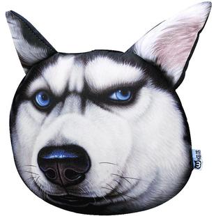 汽车头枕护颈枕哈士奇车用座椅潮牌靠枕车载卡通可爱一对车上枕头