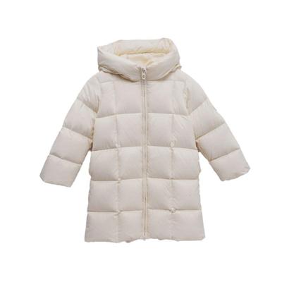 女童三防羽绒服2025冬季新款儿童90白鸭绒极寒保暖中长款免洗外套
