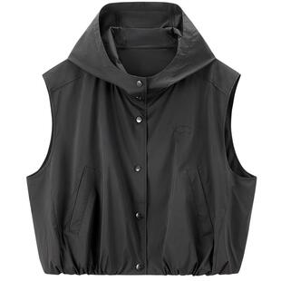 【商场同款】乐町2025夏季新款连帽休闲马夹外套背心C2BGF2105