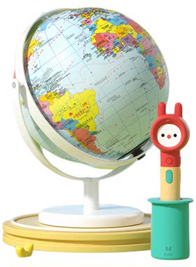 火火兔点读地球仪正版AR夜灯儿童地理启蒙点读笔幼儿男孩点读地图
