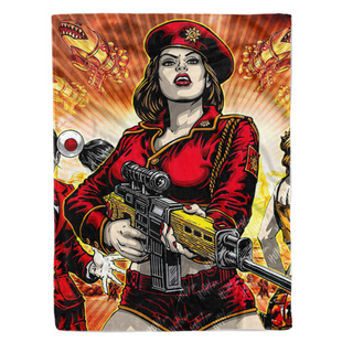 红色警戒盟军苏军尤里天启坦克周边午休毯沙发毯空调毯子盖毯毛毯