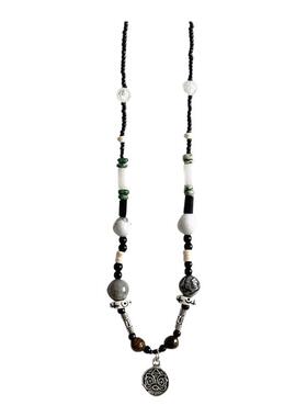 新中式复古国潮醒狮串珠锁骨链