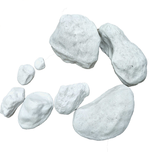 仿真白色空心石头玻璃钢造形造景园林景观展厅装饰假山假石头道具