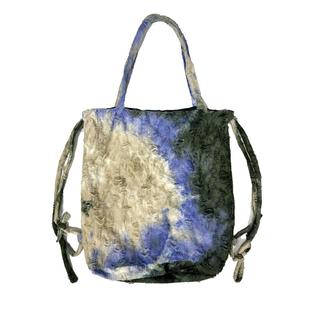 咩奇【薄荷奶酪】双肩包原创扎染艺术感大容量电脑包三用双肩包