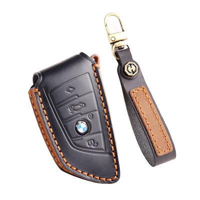 头层牛皮宝马官方手工定制钥匙套