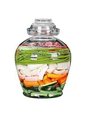 四川泡菜坛子家用玻璃罐密封罐咸菜罐酸菜专用罐子老式腌菜缸泡酒