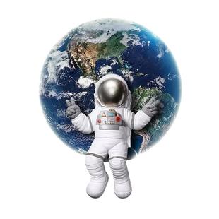 宇航员玄关装饰画led氛围灯画卡通卧室床头画高级感走廊发光壁画