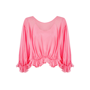 凡舒轻奢 知性女人2026年秋冬新款真丝上衣两件套显白时尚百搭