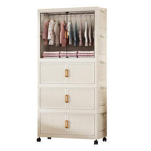 简易宝宝衣柜折叠收纳柜置物柜家用婴儿衣柜靠墙多层储物柜杂物柜