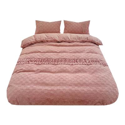 ins少女爱心牛奶绒獭兔绒四件套