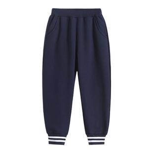 小学生校服裤子撞色条纹脚口厦门湖里区校裤浦东温州深蓝藏青色裤