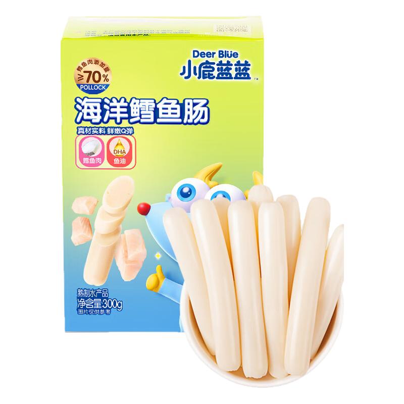 小鹿蓝蓝鳕鱼肠300g零食儿童香肠