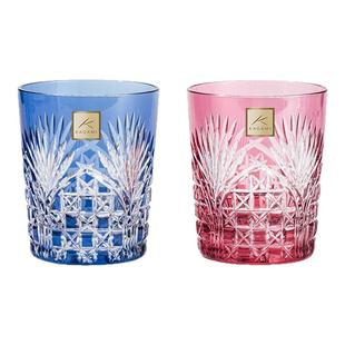 【入会享礼】日本KAGAMI水晶玻璃威士忌杯江户切子对杯洛克杯礼物