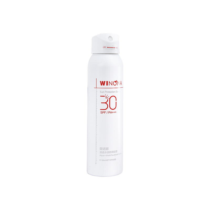 屈臣氏薇诺娜清透水感防晒喷雾SPF30PA+++细腻隐形速干多重防护