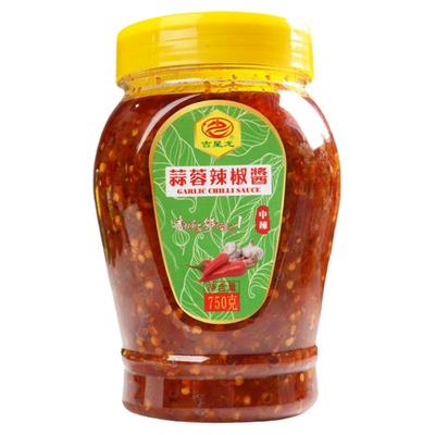吉星龙辣椒酱特辣王750g瓶装农家开胃餐饮小吃拌面酱调味超辣蒜蓉