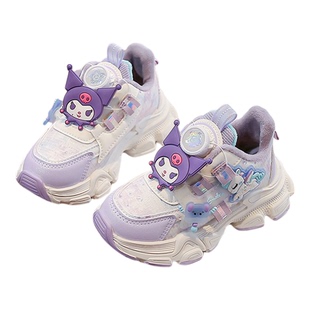 女童鞋子库洛米运动鞋加绒2025冬季新款儿童老爹鞋女孩轻便跑步鞋