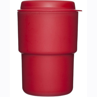 日本Rivers DEMITA旋盖直饮吸管两用水杯塑料梨花杯咖啡杯子290ml