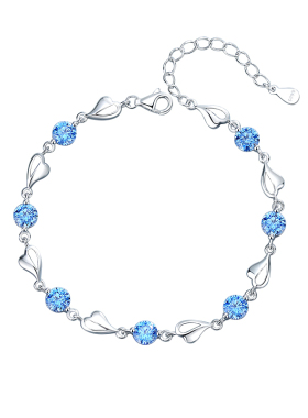 海洋之心手链女S999纯银纪念礼品