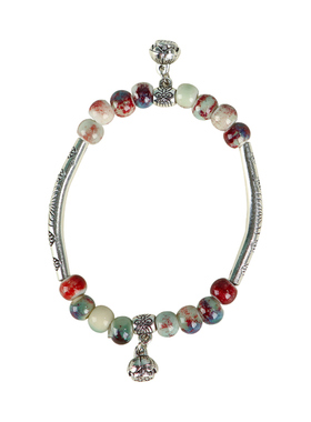 合金陶瓷手链民族风时尚莲蓬吊坠