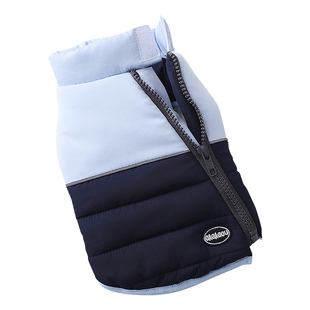 巴哥柯基蝴蝶犬比格犬小奶狗穿的衣服秋冬款狗狗拉链棉衣宠物背心