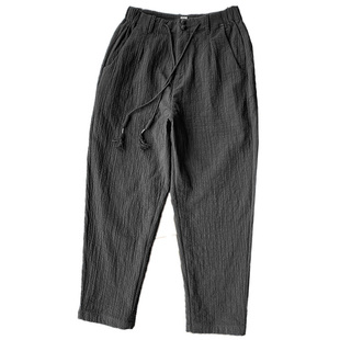 做裤子,我是认真的!匠心设计师款个性艺术褶皱棉中国风休闲裤男