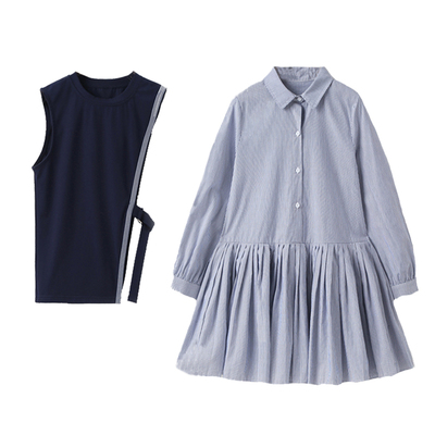 2025春秋女童设计感学院风连衣裙
