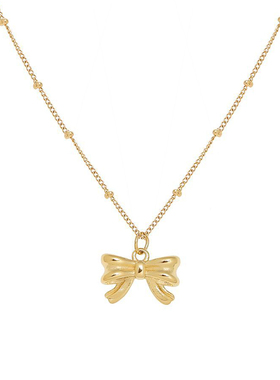 女金色锁骨链蝴蝶结在逃公主