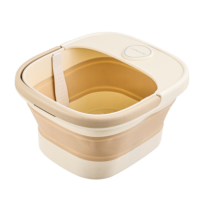 洁丽雅泡脚桶可折叠家用加厚保温过小腿便携洗脚盆足浴按摩盆子